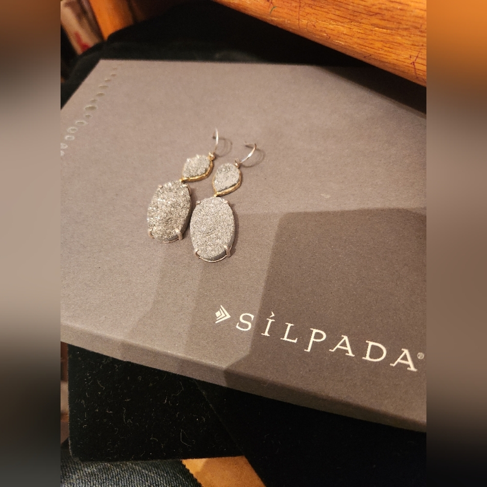 Silpada Designs Glisten Up Earrings Sterling Silver